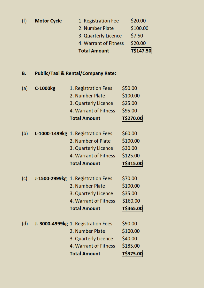 NEW FEES FOR ALL VEHICLES 002