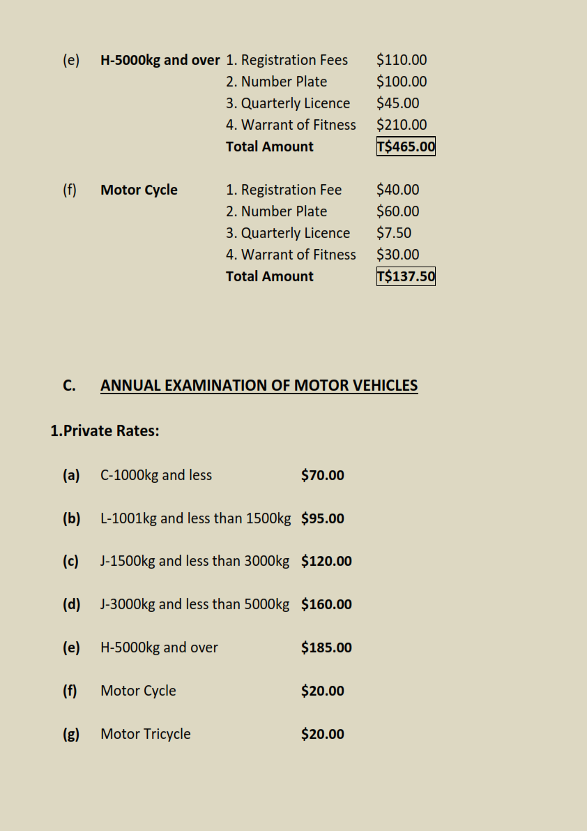 NEW FEES FOR ALL VEHICLES 003
